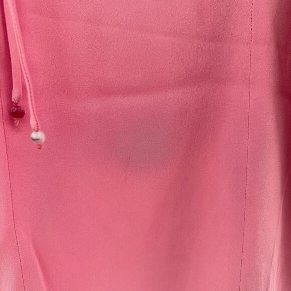 Tom And Linda Platt Vintage Barbie Pink CInched Chest V Neck Sheath Dress 10 - Picture 7 of 10